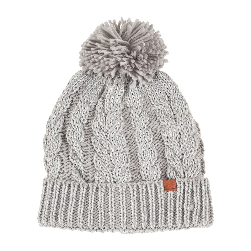 Dames muts - grijs glitter