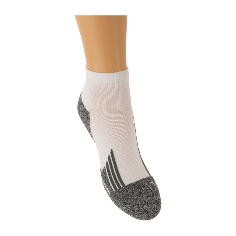Coolmax enkelsokken - 35/38 - wit/grijs - 2 paar