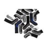 Coolmax enkelsokken - 43/46 - wit/grijs - 2 paar