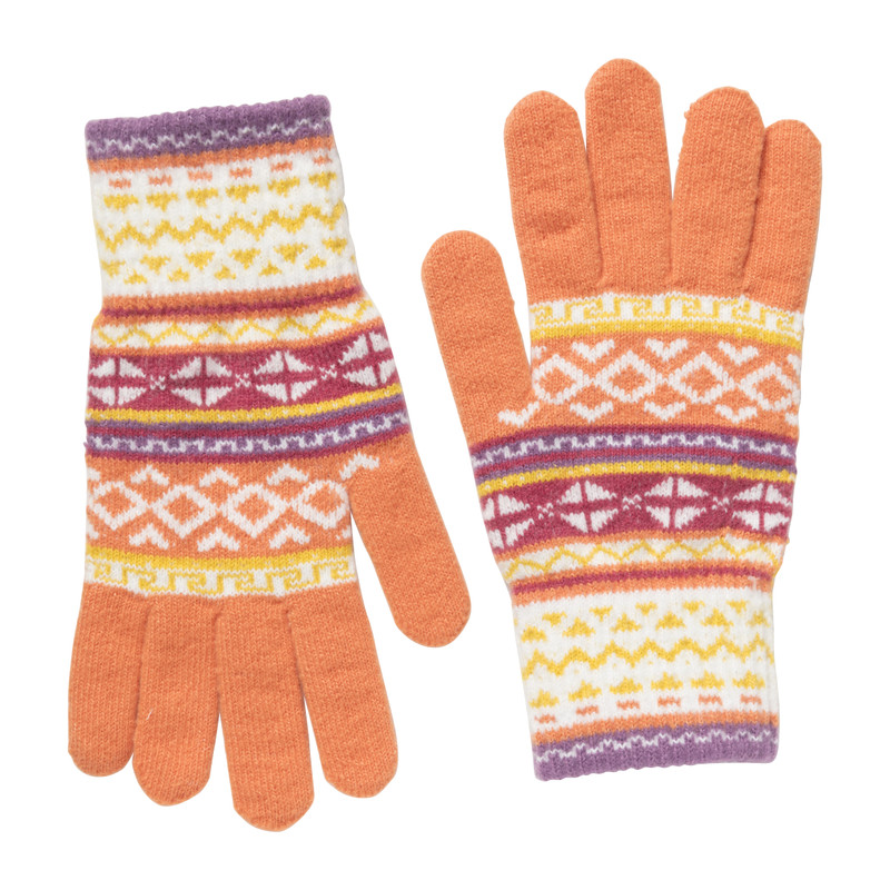 Handschoenen Folklore - oranje - one size