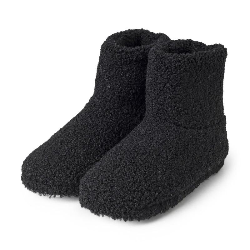 Pantoffels teddy - zwart - maat 37/38