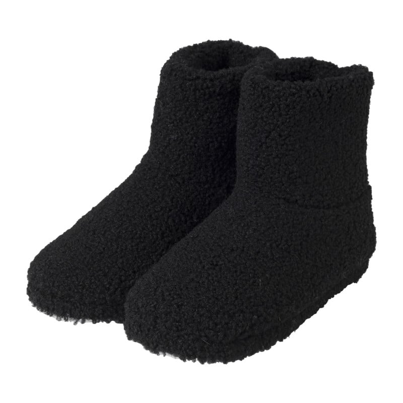 Pantoffels teddy - zwart - maat 39/40