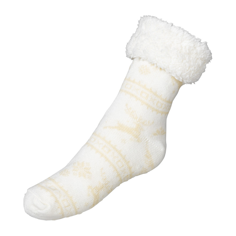 Huissokken noors - ecru - one size