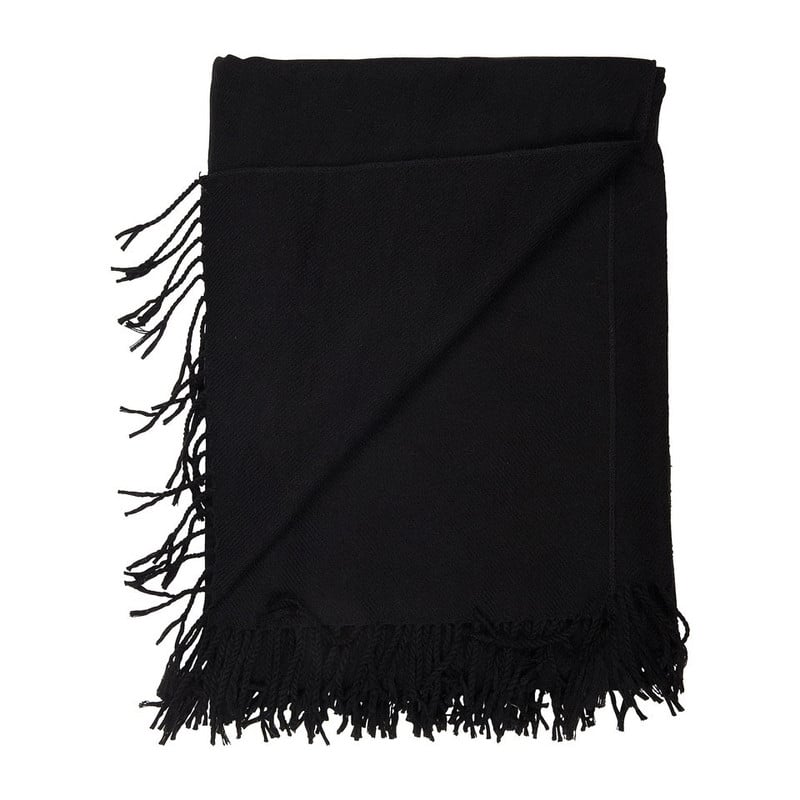 Omslagdoek met split - zwart