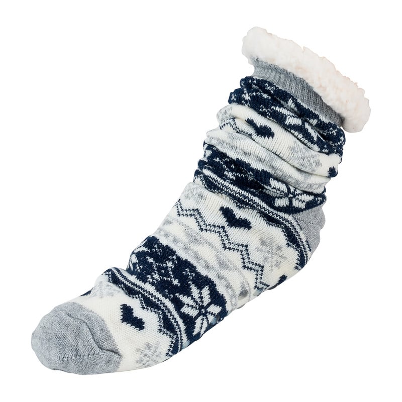 Huissokken Noors - blauw - maat 36/41