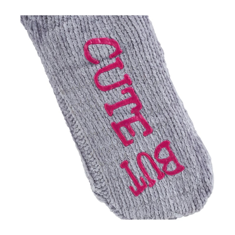 Huissokken loungewear - grijs/roze - maat 36/41