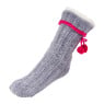 Huissokken loungewear - grijs/roze - maat 36/41