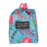 Poncho pink/blue flowers - blauw