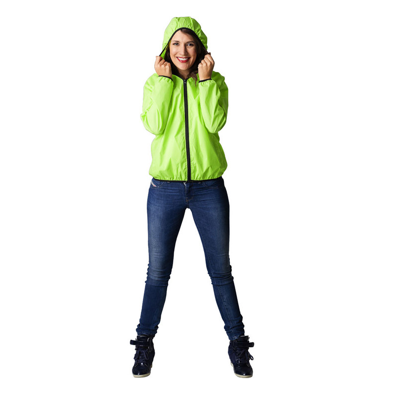 Wind-/regenjack - L/XL - fluorgroen