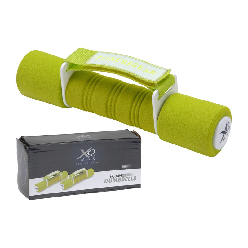 XQ Max Foam Dumbbels - 2 x 1 kg - groen
