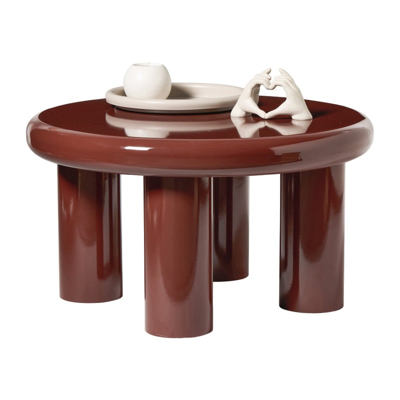 Salontafel Mira - rood - ø60x33 cm