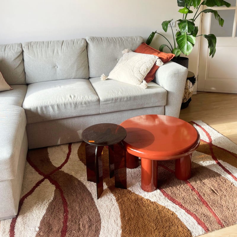 Salontafel Mira - rood - ø60x33 cm