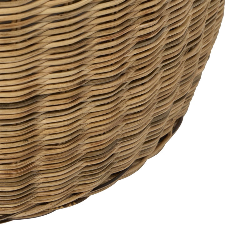 Bijzettafel rotan rond - naturel - ø42x44 cm