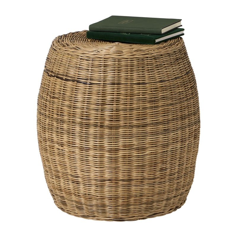 Bijzettafel rotan rond - naturel - ø42x44 cm