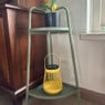 Plantenrek metaal - 26x26x70 cm - groen