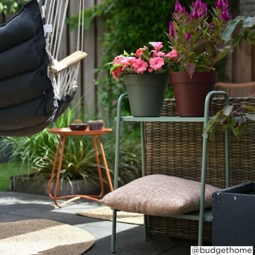 Plantenrek metaal - 50x26x66 cm - groen