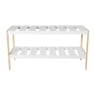 Schoenenrek 2-laags - bamboe - 36x70x26 cm