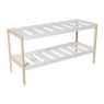 Schoenenrek 2-laags - bamboe - 36x70x26 cm