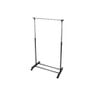 Kledingrek metaal - zilverkleurig/zwart - 80x43x90-160 cm
