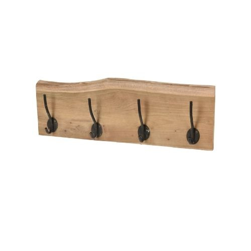 Kapstok teak - naturel - 50x14x6 cm