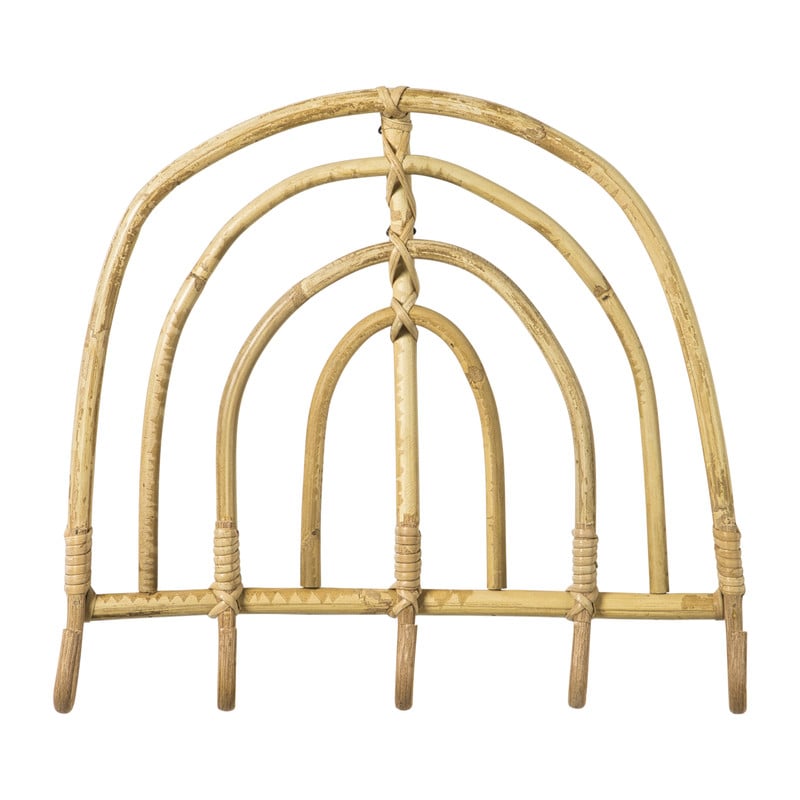 Rotan kapstok - bruin - 40x36x7.5 cm