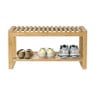 Schoenenrek 2-laags bamboe - bruin - 38x76x38 cm