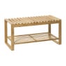 Schoenenrek 2-laags bamboe - bruin - 38x76x38 cm