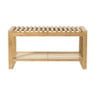 Schoenenrek 2-laags bamboe - bruin - 38x76x38 cm