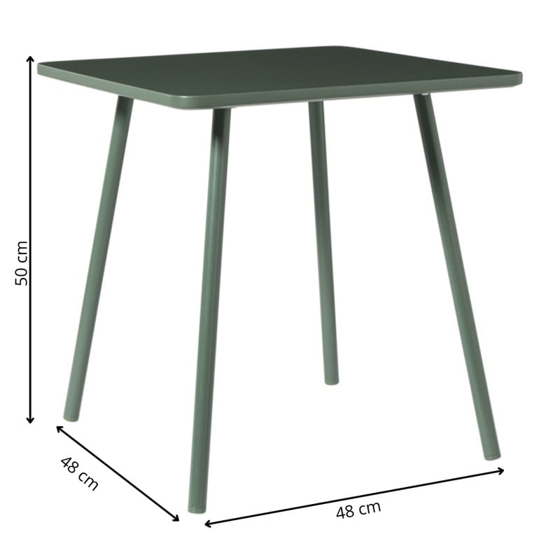 Kindertafel - groen - 50x48x48 cm