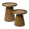 Bijzettafel Rondo klein - bruin - ø38.5x38 cm
