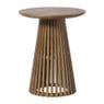Bijzettafel Japandi rond - bruin - ø40x50 cm