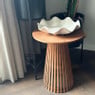 Bijzettafel Japandi rond - bruin - ø40x50 cm
