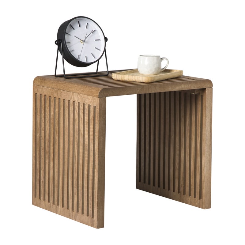 Bijzettafel Japandi groot - bruin - 40x42x35 cm