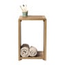 Bijzettafel Japandi hoog - bruin - 60x39x39 cm
