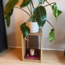 Bijzettafel Japandi hoog - bruin - 60x39x39 cm