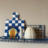 Wandrek draadwerk - blauw - 14x40x14 cm