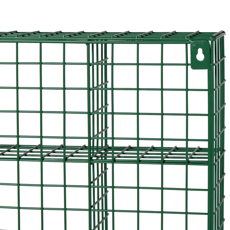 Wandrek wire 9 vakken - groen - 40x40x10 cm