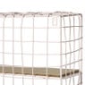 Wandrek wire met 3 planken - beige/bruin - 50x40x14 cm