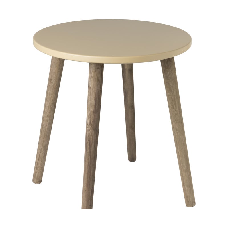 Bijzettafel Salvador - beige/bruin - ø36x41 cm