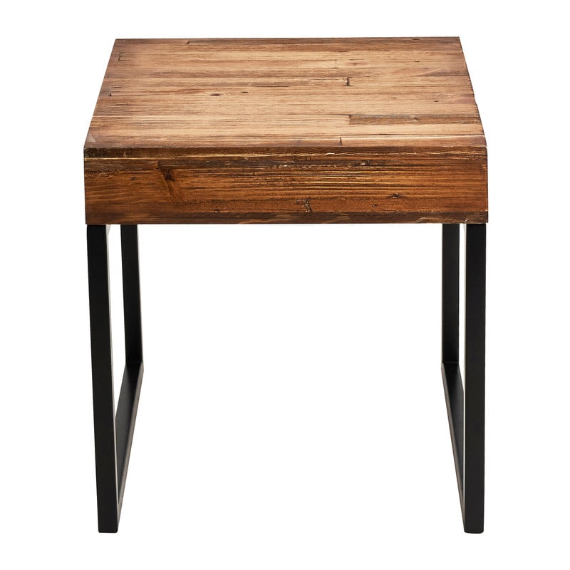 Bijzettafel hout/metaal - 40x40x40 cm