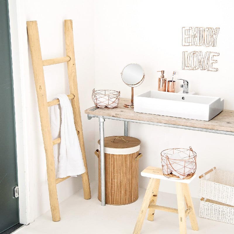 Decoratieve ladder teak - 150 cm