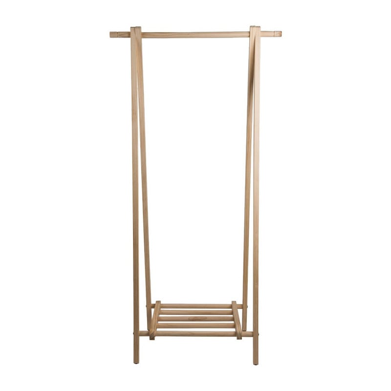 Kledingrek hout met plank - 41.5x76x149 cm