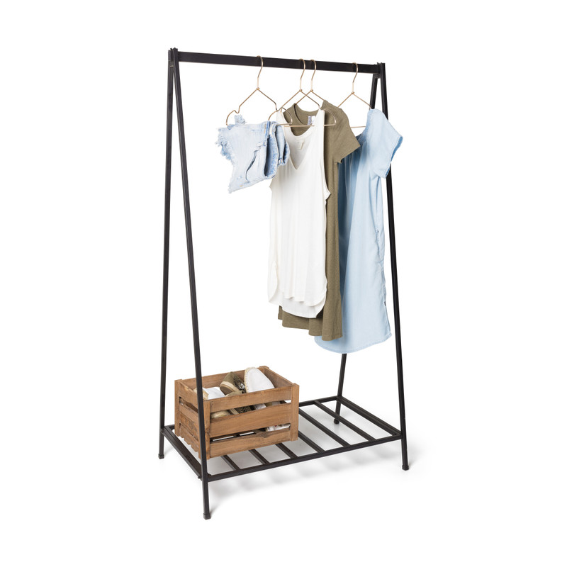 Kledingrek metaal met plank - 82x50x150 cm