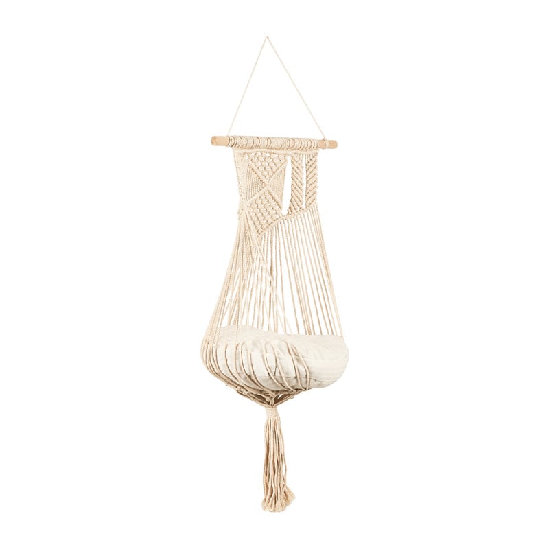 Dieren hangstoel macramé - 50x40x110 cm