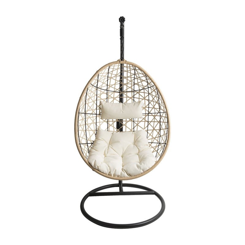 Hangstoel swing met standaard - naturel - ø104x200 cm