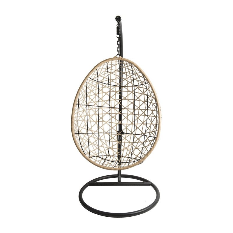 Hangstoel swing met standaard - naturel - ø104x200 cm