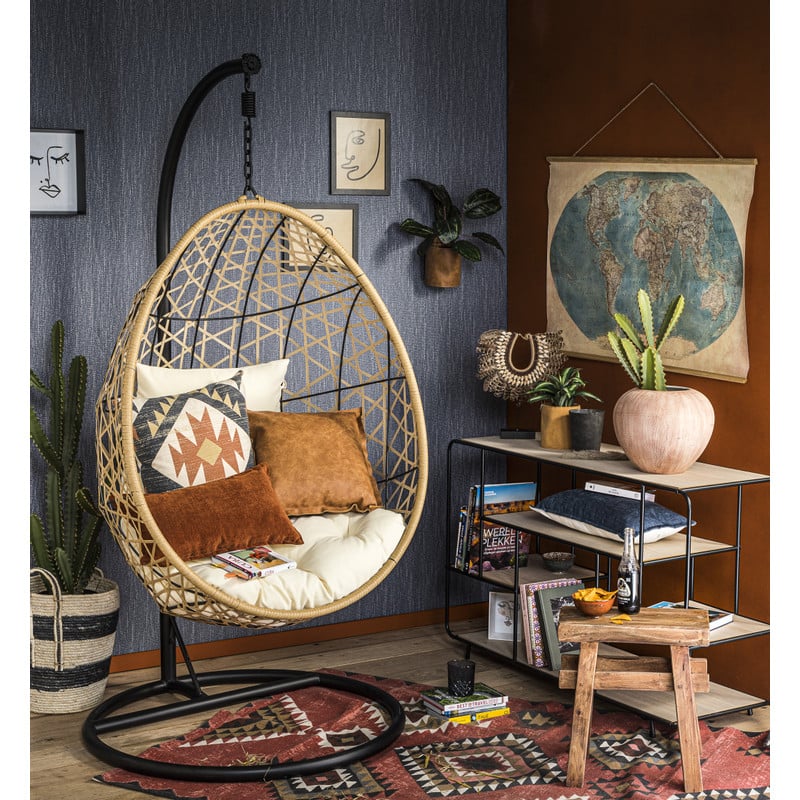 Hangstoel swing met standaard - naturel - ø104x200 cm
