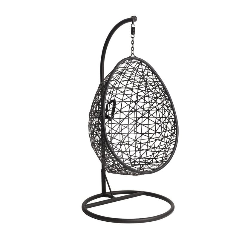 Hangstoel swing met standaard - zwart - ø104x200 cm