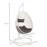 Hangstoel swing met standaard - wit - ø104x200 cm