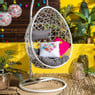 Hangstoel swing met standaard - wit - ø104x200 cm